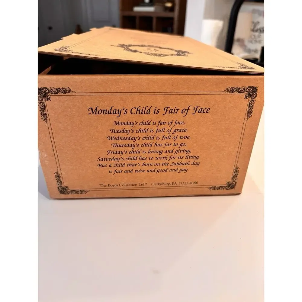 VTG 2000 BOYDS COLLECTION YESTERDAY’S CHILD PORCELAIN DOLL MADISON #4935 NIB